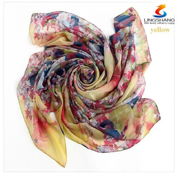 Elegante Frauen Damen Seide Platz Schal Schals Bandanas Satin Kopf Wrap Schal